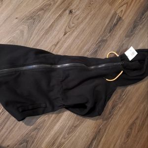 Zyia Black Long Hoodie Sweatshirt